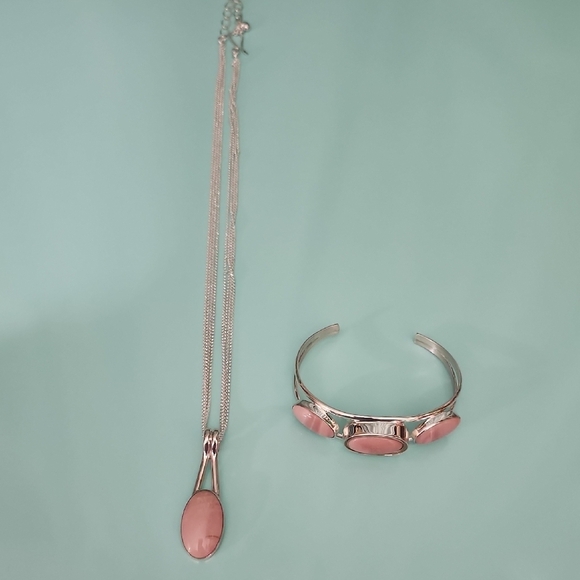 Jay King DTR .925 Sterling Silver Necklace & Reversible Cuff Bracelet - Picture 1 of 10